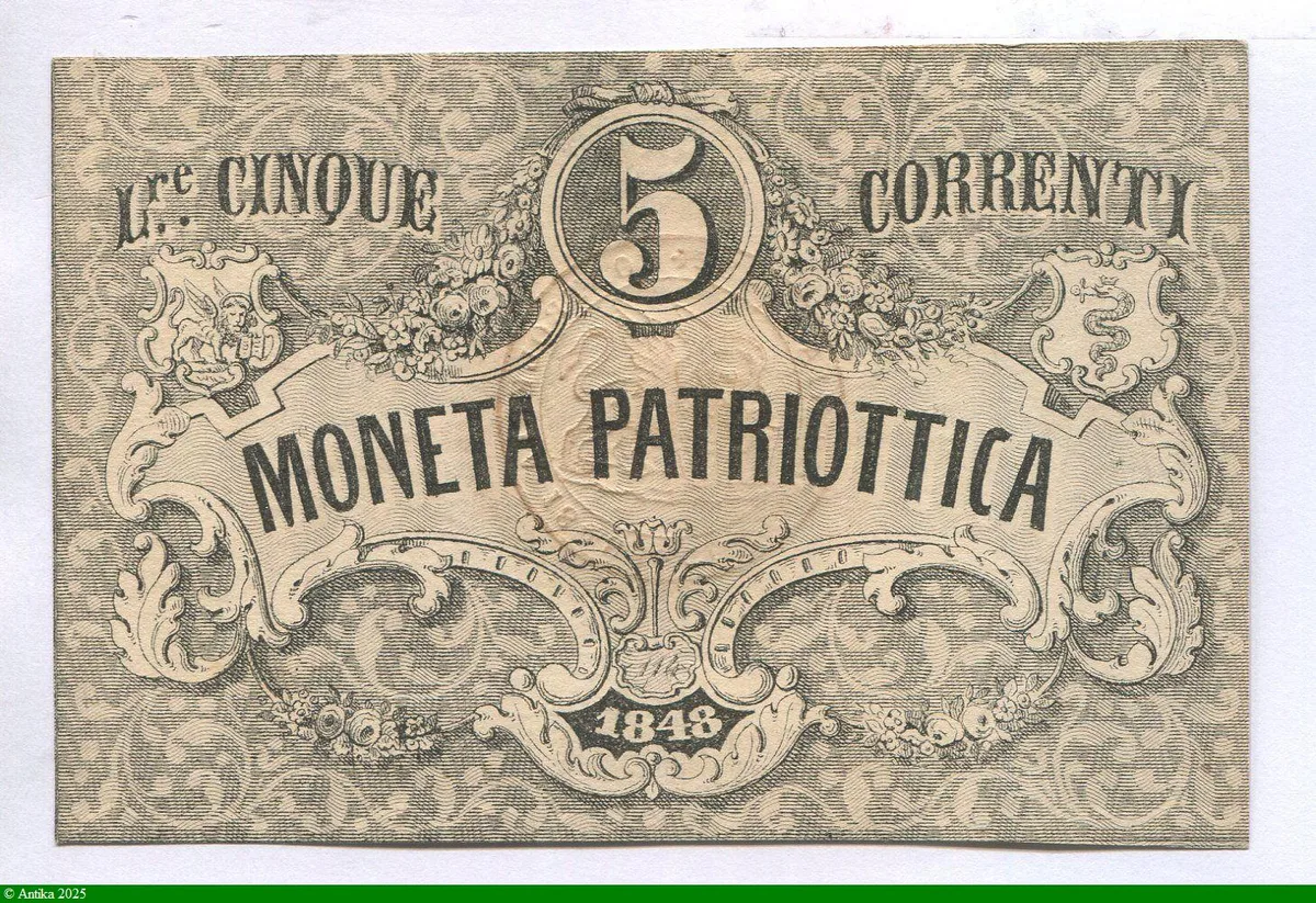 5 Lire Moneta Patriottica Venise RARE