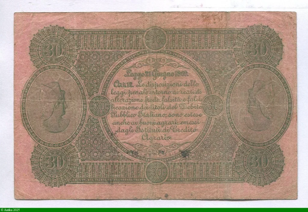 30 Lire Banca Agricola Sarda