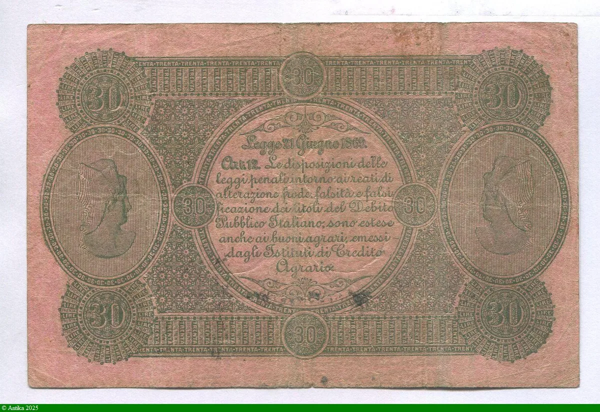 30 Lire Banca Agricola Sarda