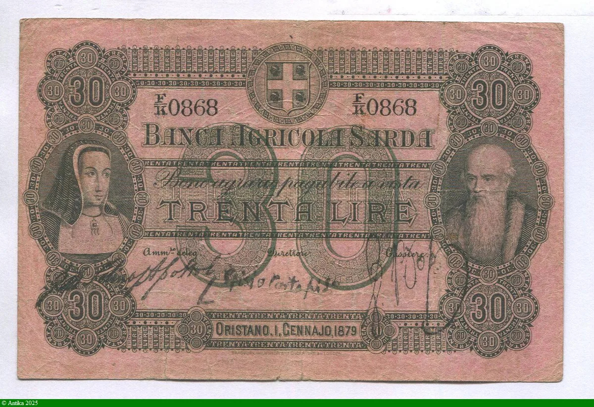 30 Lire Banca Agricola Sarda
