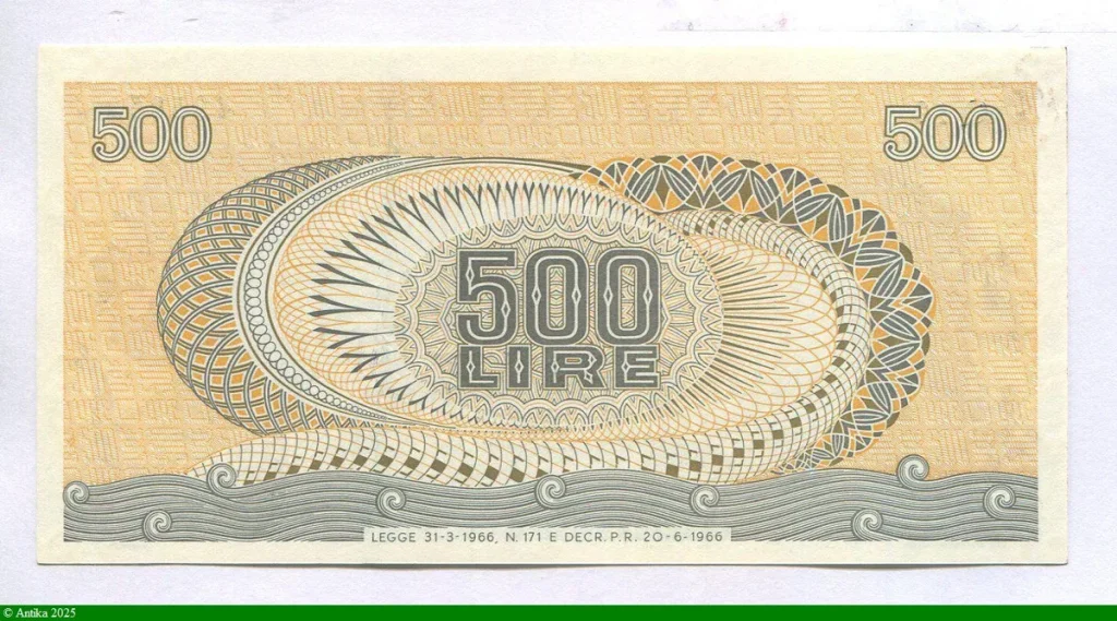 500 Lire Aréthuse Aigle & Serpent
