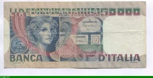 50000 Lire Portrait Jeune Femme PROMO