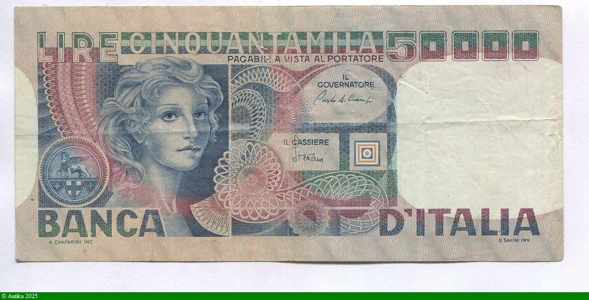 50000 Lire Portrait Jeune Femme PROMO