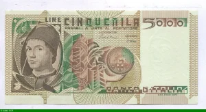5000 Lire Jeune Homme & Statue équestre