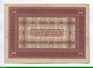 20 Lire Bueno di Cassa Veneta