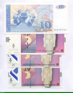Lot de 4 Billets différent de 10 Dénari