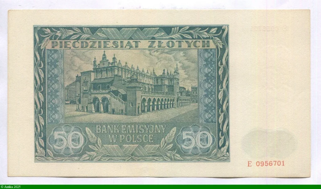 50 Zlotych Emília Plater & Allégorie féminine
