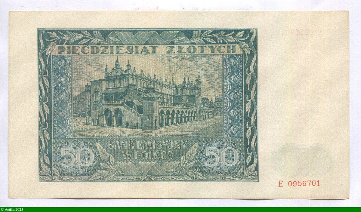 50 Zlotych Emília Plater & Allégorie féminine