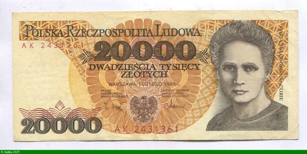 20 000 Zlotych Marie Curie