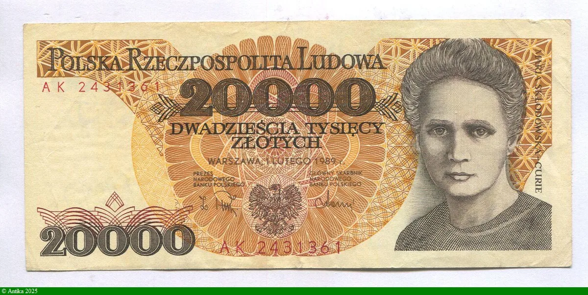 20 000 Zlotych Marie Curie