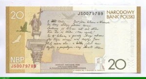20 Zlotych Commémoratif 200e anniversaire de la naissance de Juliusz Słowacki