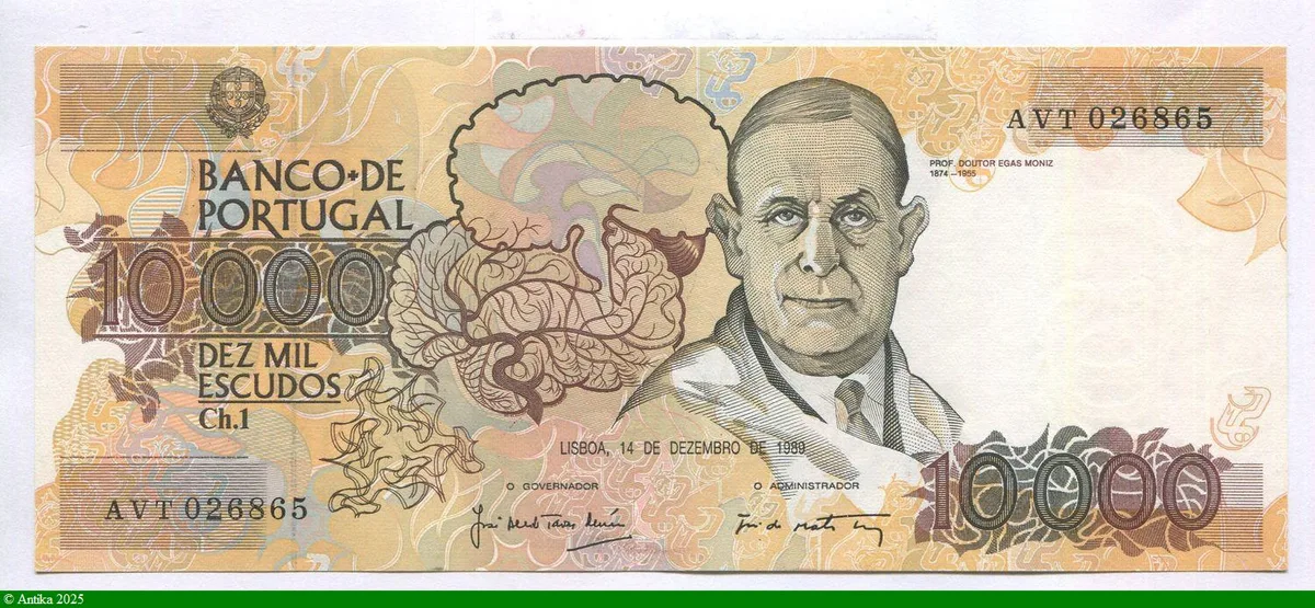 10000 Escudos Prof Doutor Egas Moniz PROMO