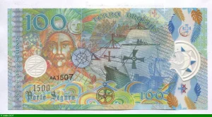 100 Escudos Polymère Billet Fantaisie Pedro Alvares Cabral