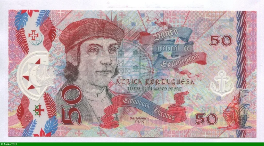 50 Escudos Polymère Billet Fantaisie Bartoloeu Dias