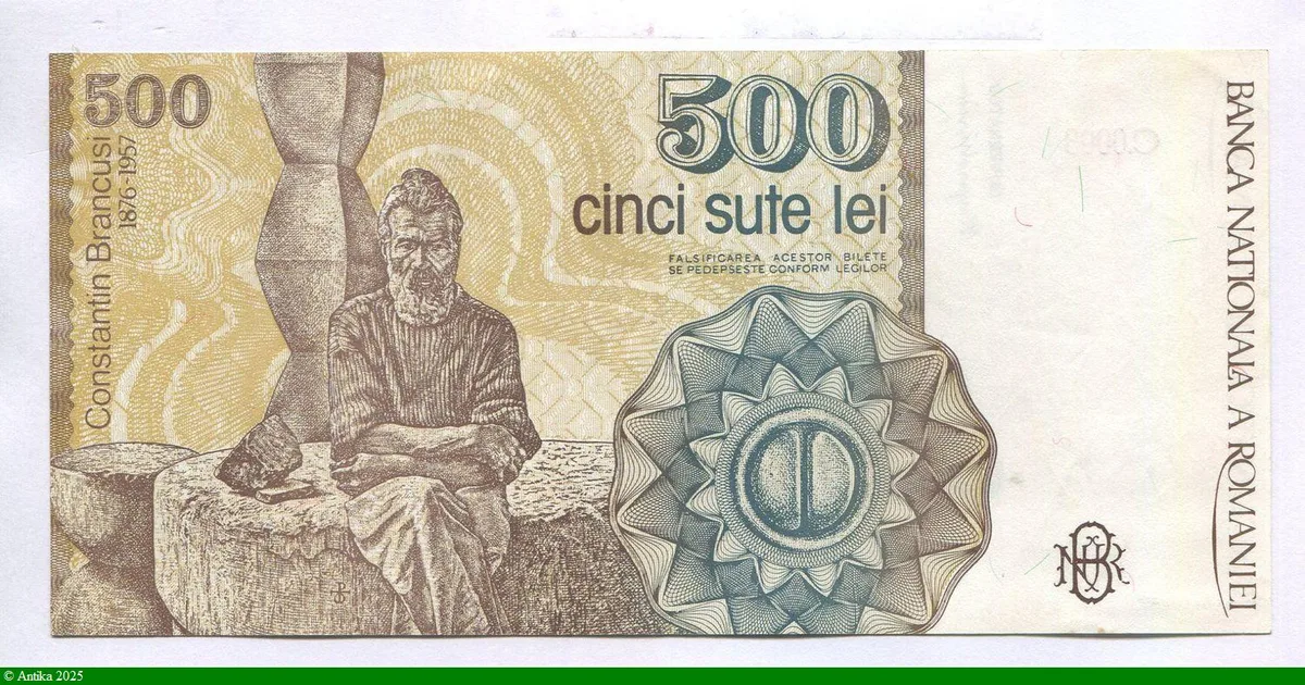 500 Lei Constantin Brancusi