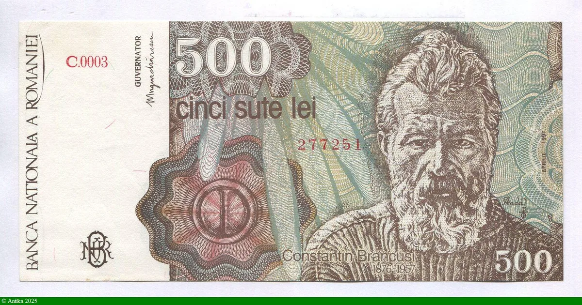 500 Lei Constantin Brancusi