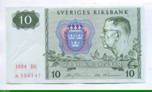 10 Kronor Roi Gustav VI Adolf * * *