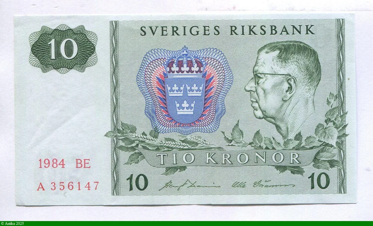 10 Kronor Roi Gustav VI Adolf * * *