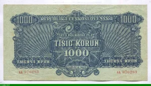 1000 Korun Bleu SPECIMEN