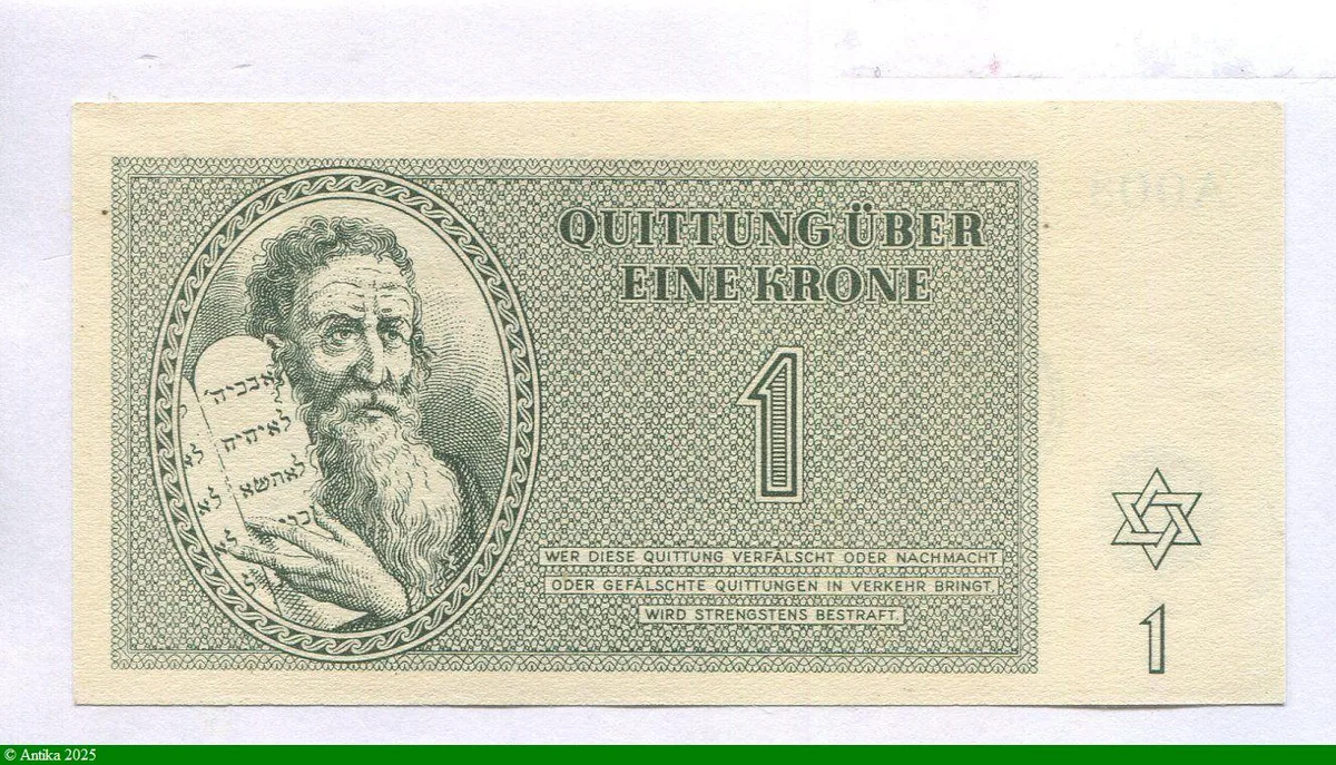 1 Krone Ghetto de Théreisienstadt Occupation Allemande