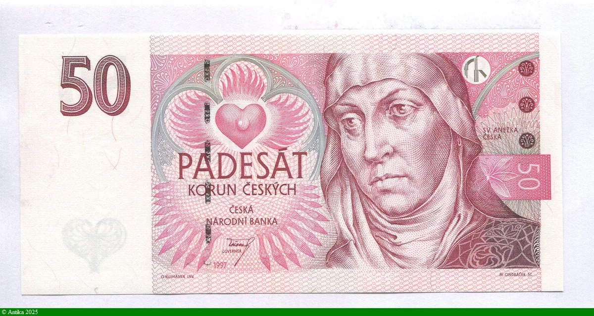 50 Korun Sainte Agnès de Bohème