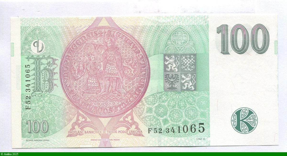 100 Korun Roi Karel IV