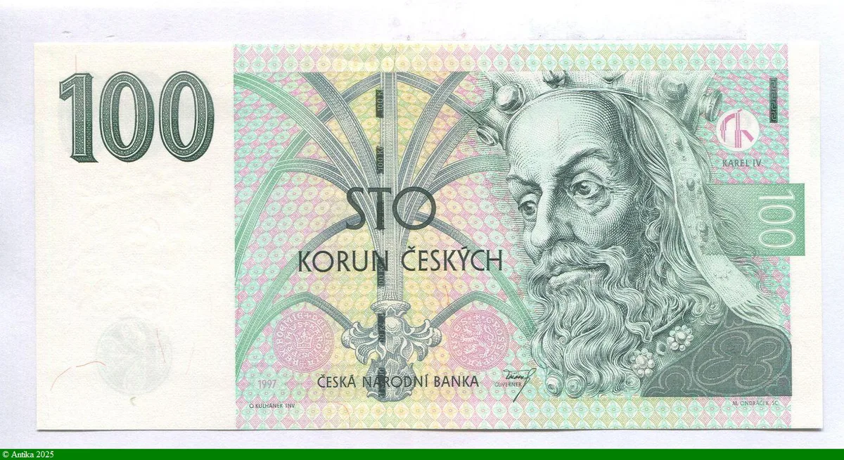 100 Korun Roi Karel IV