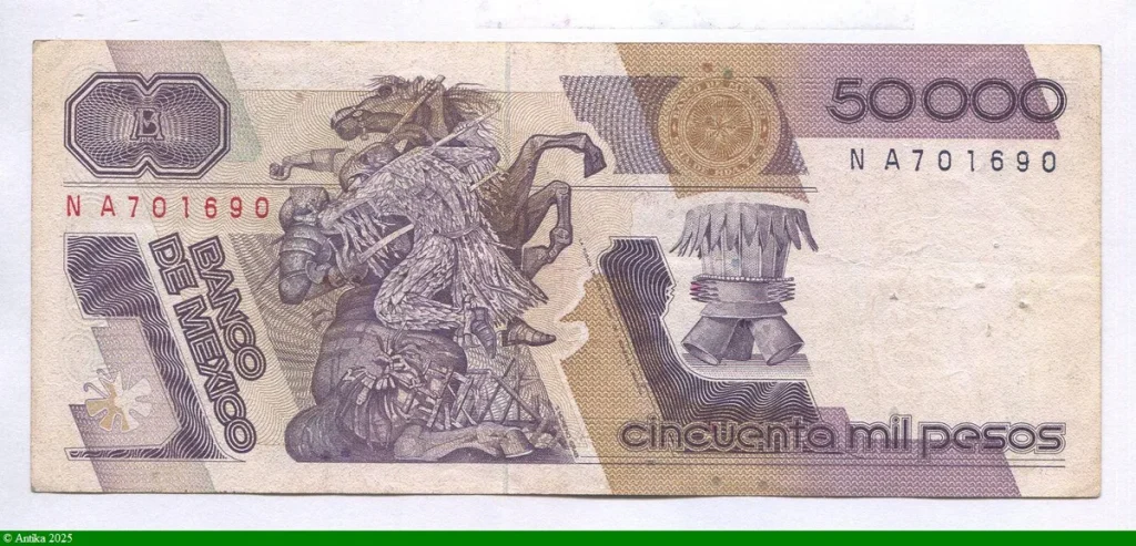 50000 Pesos Cuanhtemoc Atzèque