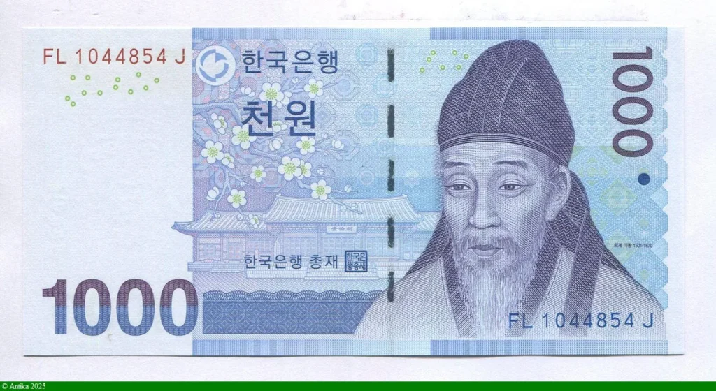 Billet de 1000 won de Corée du Sud