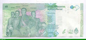 5 Pesos José de San Martin * *