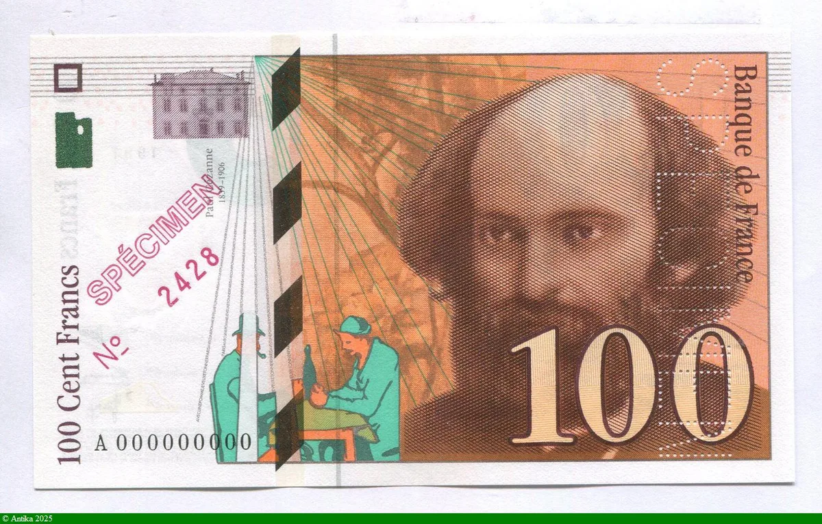 100 FRANCS CEZANNE -Type 1997