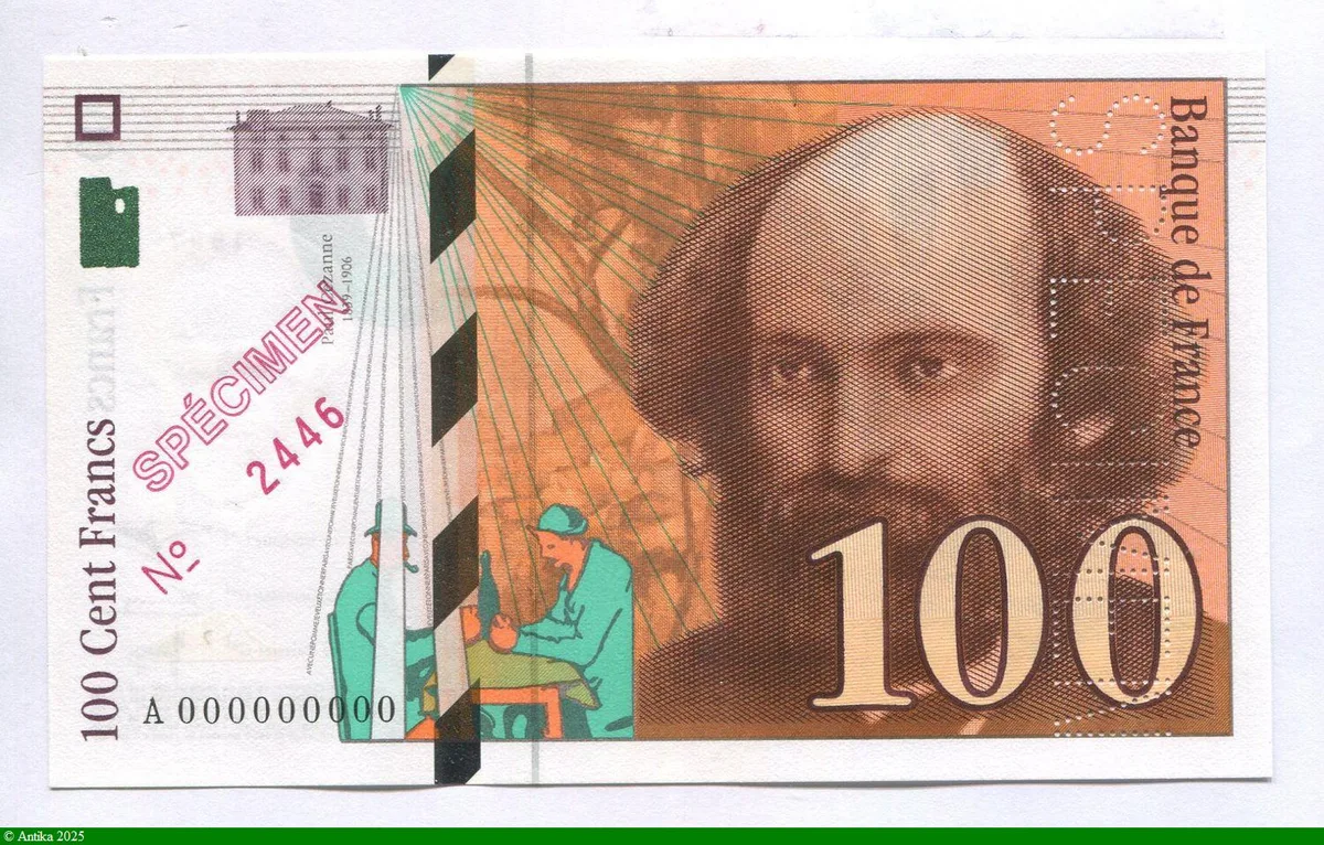 100 FRANCS CEZANNE -Type 1997