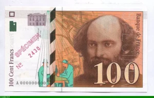 100 FRANCS CEZANNE -Type 1997