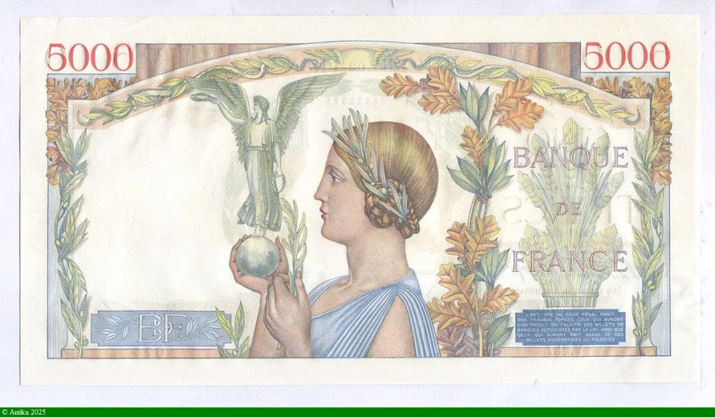 5000 FRANCS VICTOIRE - Type 1934 Impression à plat