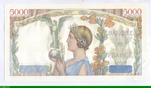 5000 FRANCS VICTOIRE - Type 1934 Impression à plat