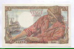 20 FRANCS PECHEUR - Type 1942