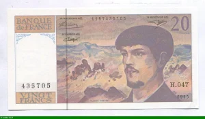 20 FRANCS DEBUSSY - Type 1980 à fil sécurité