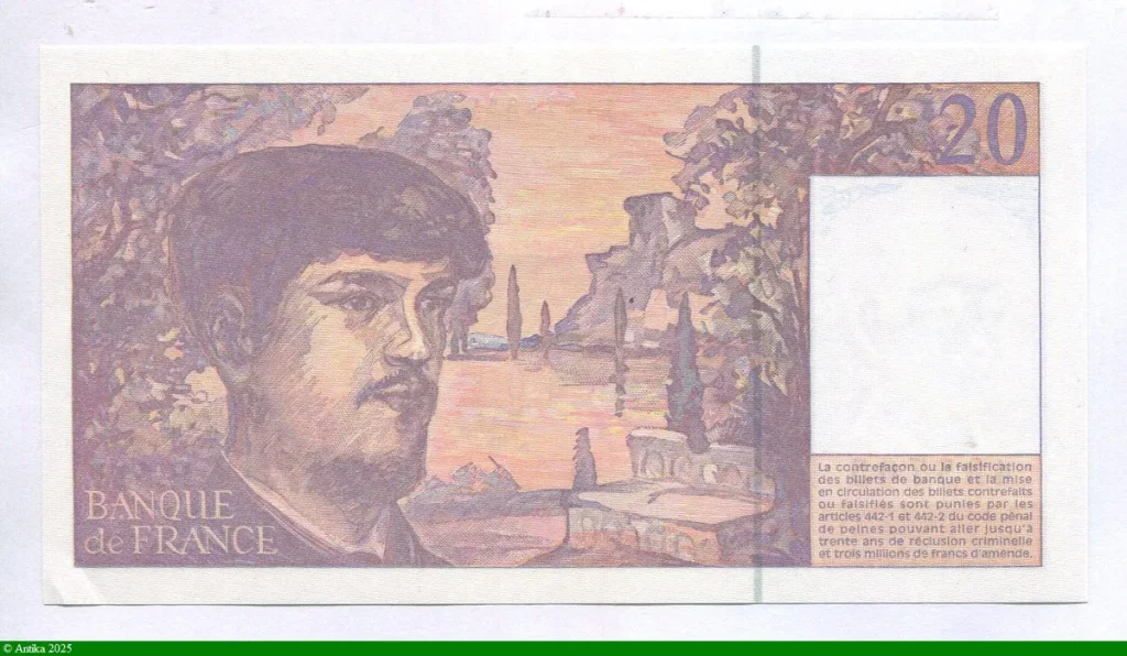 20 FRANCS DEBUSSY - Type 1980 à fil sécurité