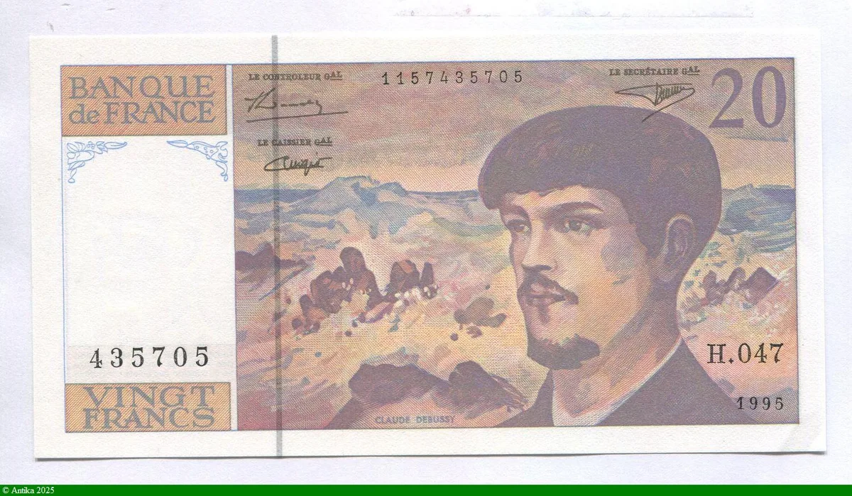 20 FRANCS DEBUSSY - Type 1980 à fil sécurité
