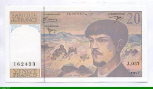 20 FRANCS DEBUSSY - Type 1980 à fil sécurité