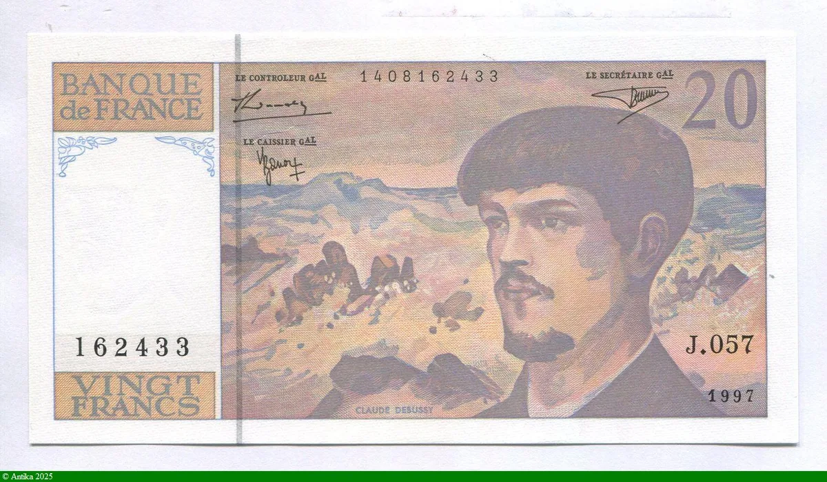 20 FRANCS DEBUSSY - Type 1980 à fil sécurité