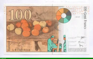 100 FRANCS CEZANNE -Type 1997