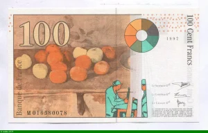 100 FRANCS CEZANNE -Type 1997