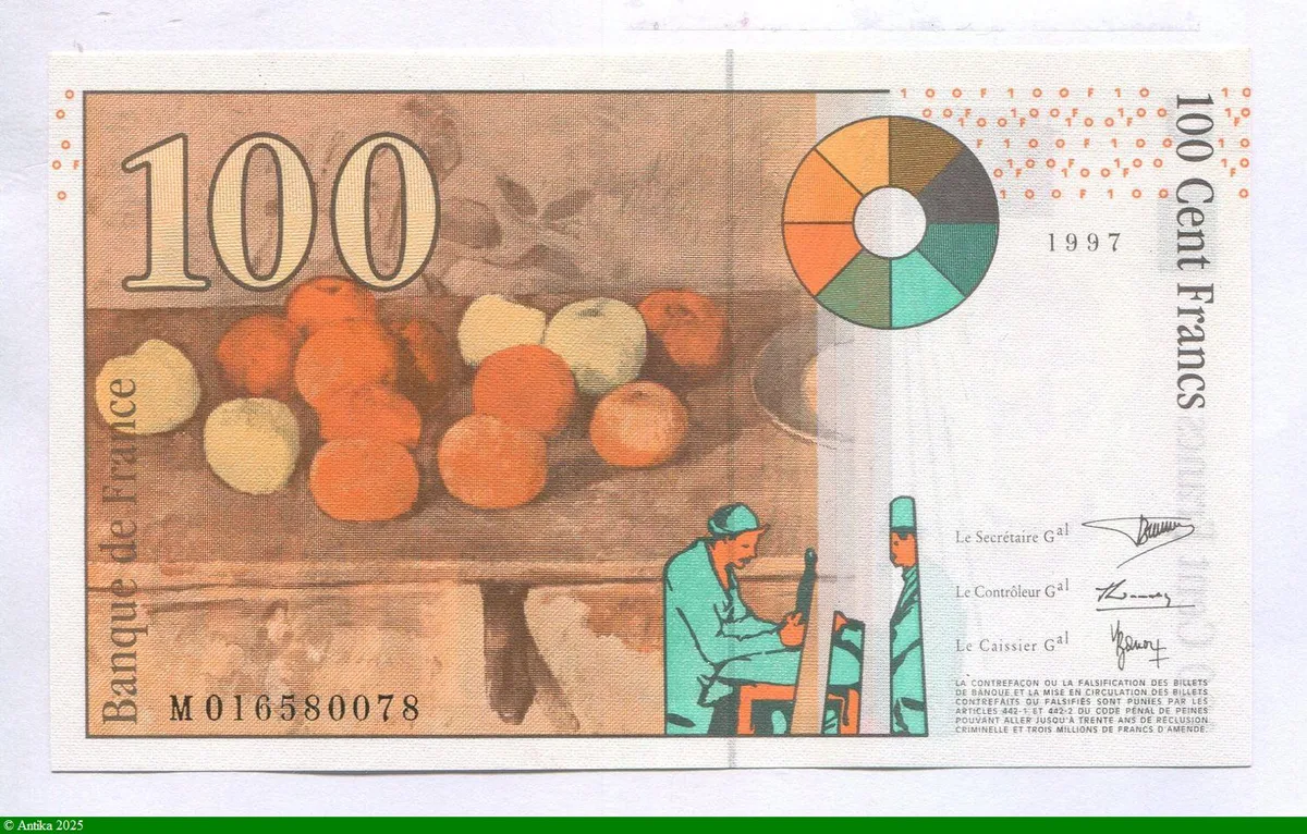 100 FRANCS CEZANNE -Type 1997