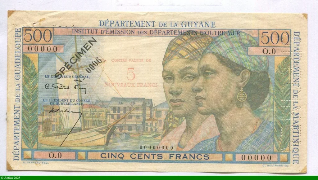 5 NF/500 FRANCS POINTE A PITRE