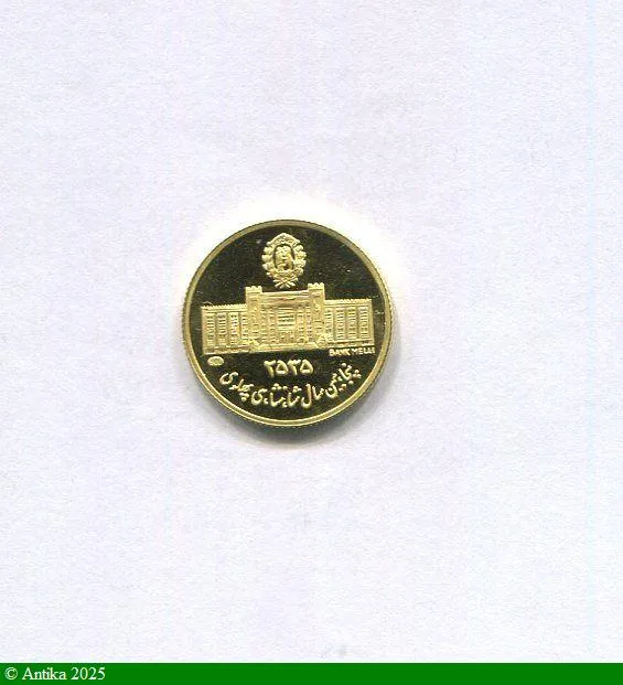 MEDAILLETTE or Jubilé Banque d'Iran PAHLAVI 2,52 gr