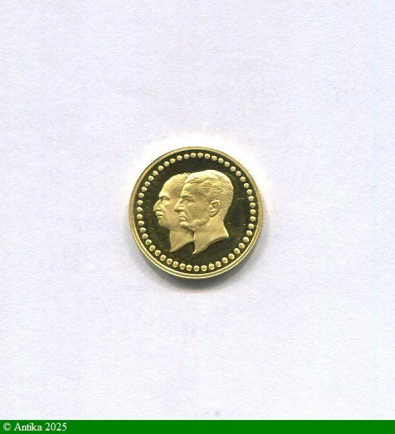 MEDAILLETTE or Jubilé Banque d'Iran PAHLAVI 2,52 gr