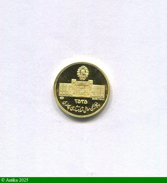 MEDAILLETTE or Jubilé Banque d'Iran PAHLAVI 2,52 gr