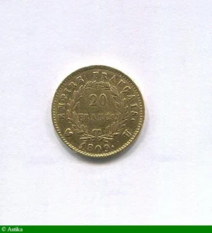 20 FRANCS OR NAP EMP revers EMPIRE