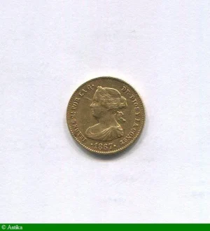 4 ESCUDOS ISABELLE II Madrid 3,40 gr